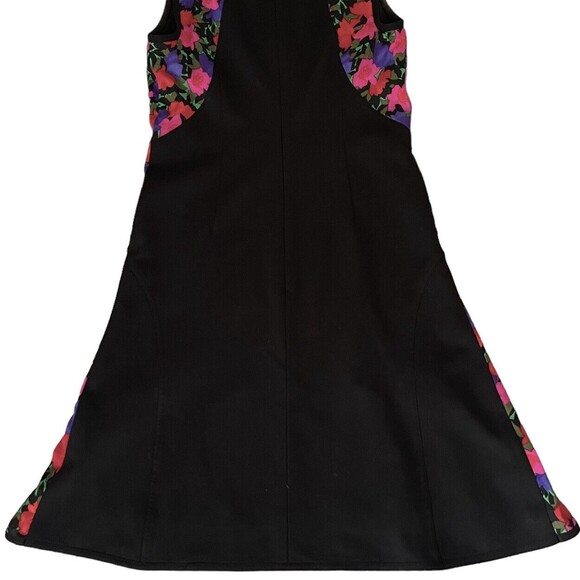 Akris Punto Colorful Wool Silk Floral Dress 6 Fit Flare Sleeveless Designer - Picture 7 of 16